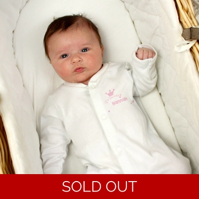 Personalised Little Princess Babygrow 0-3 Months